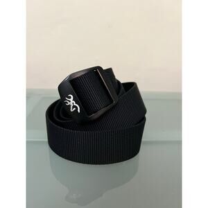 Browning webbing belt black 51” metal buckle minimalist hunt fish tech friction